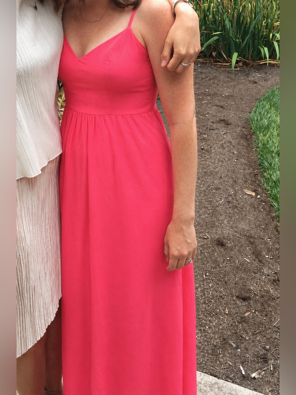 Amanda Uprichard Bright Pink Maxi Dress
